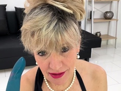 Big Boobed Blonde Masturbates With A Dildo In The Bathroom