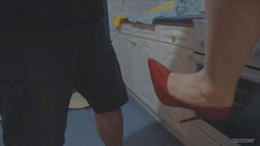 Black And Red High Heels Shoes Kicks Balls (wmv)