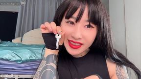 Sexy Topless Mistress Hinako Locks Your Dick In a Chastity Belt; POV-JOI (English Subtitles Included)