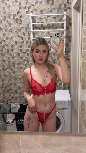 Amateur with big tits poses for OnlyFans in a solo scene