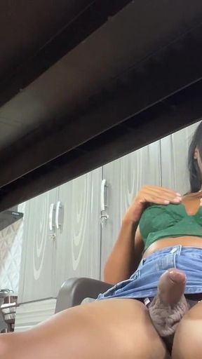Watch Me Masturbate My Penis Under the Table