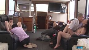 These bitches only had one shot to fuck these guys on their stupidly big yacht.