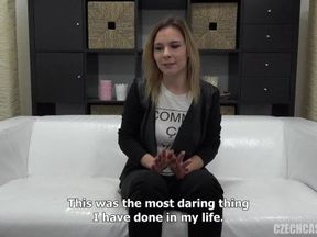 20-year-old Czech Petra with nice tits gets wet