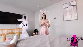 My girlfriend Summer Renee fucks me after finding no Easter eggs
