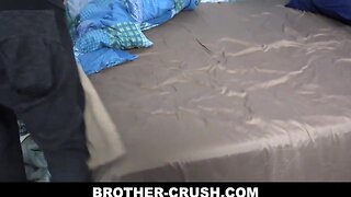 Tight teenager brother groaning under thick long pecker