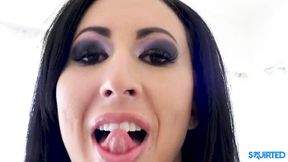Blowjob scene with impeccable Lily Lane from Squirted