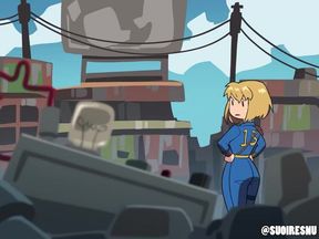 Vault girl on a quest for the water chip (Fallout Cartoon Porn Animation)