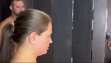 Hot blonde wife invites plumber to fuck her tight pussy while her husband