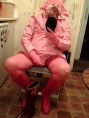 Pervert in pink PVC