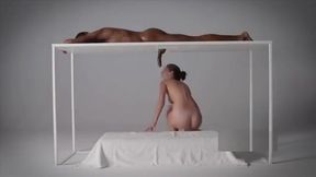 glory hole table cock milking with lisa
