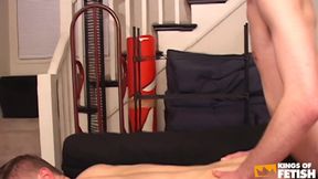 Two young guys have intense anal sex on the couch