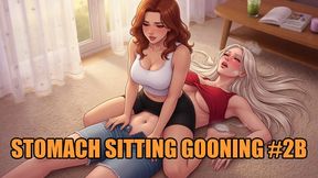 Stomach Sitting Gooning #2B: Stomach Goddess Trance (Animated)