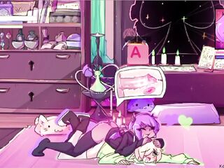 MAX THE ELF : ( ANIMATION ) _ SHEMALE HENTAI _ FUTA SEXO - no me resistí verla sin ropa inner