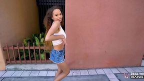 Beautiful Ebony Teen Cecilia Lion Rides Hard in Casting Scene