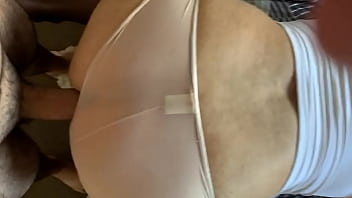 Fucking wearing Rebecca see through panties