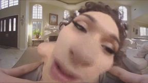 Hot Slim TGirl Riding her Man's Cock