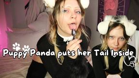 Mochi as Puppy Panda puts Tail Inside