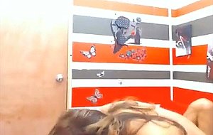 Horny brunette shemale fucks