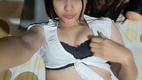 Naughty college girl swallows it all and gets a hot cumshot