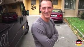 A Hot and Slim German Babe Fucking a Dude in the Car