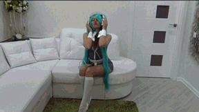 Lory cosplay masturbation with headphones c