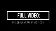 brunette babe bailee blunt pulls down panties and fingers tight pretty pussy until she cums hard