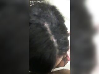 Sexy transvestite sucking a 26 cm dick and swallowing it all
