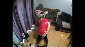 Red pvc dress and boots fisting (onlyfans maninhighheels)