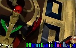 Muscular hentai mask gay foreplayed and bareback fucked
