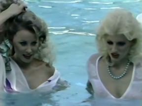 Blond head filthy lesbians enjoy awesome pussy party near pool