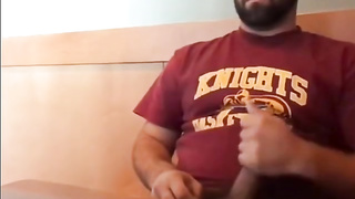 Bearded Bro Public Jerk Off in A Coffee Shop 2