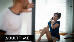 Petite operator Kimmy Kimm gets caught and can't resist fucking
