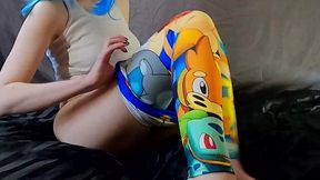 Pokemon Coplay scene ended with Powerful Orgasm for Busty Solo-Girl