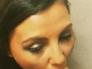 CoyWilder - Public dressing room blowjob and cum facial