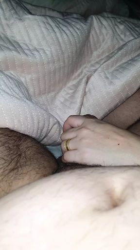 Step mom with small hands handjob step son big cock