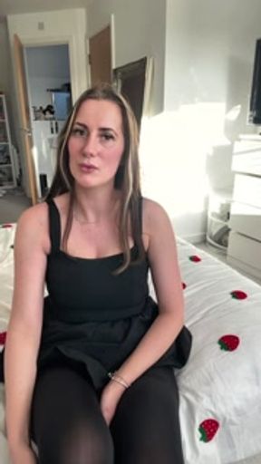 British Milf talks dirty in tights and heels