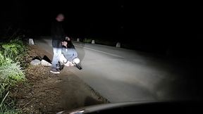 Keep those legs spread fuckmeat and pee while sucking my dick