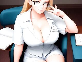 Enfermera le ayuda a empalmarse - Parte 1