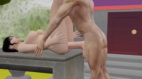 Anal Hard Fucking with Big Dick on Island