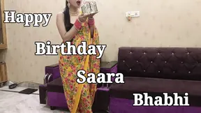 Indian beautiful Saara bhabhi celebrate her birthday with devar ji saara bhabhi give return gift devar ji sexy creampie pussy