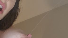 StepMOMMY lactates all over your face and she even sprays it in her own mouth