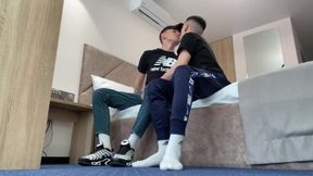 Gay dudes rut so hard in packed jeans and Nike TNs their socks get soaked