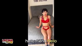 venessa cherry - very shy tattoo babe red lingerie first ever porn casting video ends in cum facial load