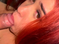 Hot and mischievous Brazilian stunner gargles ginormous