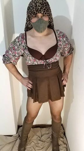 pantyhose skirt little presentation