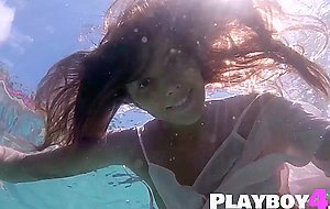Amazing MILF with nice ass Katya Clover posed underwater in hot clothes