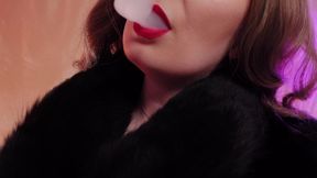 Arya Grander In Asmr Fur Coat Fetish, Vaping Smoking With Leather Gloves