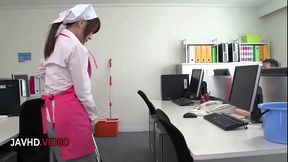 Asian Office Lady Chihiro Akino Delivers Hot Blowjob and Craves Creampie Adventure