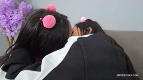 STUDENT STEPSISTERS KISSING - VOL #17 - JESSIE MEL and JOSY MEL - NEW MF JUN 2025 - CLIP 05