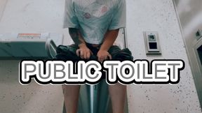Pissing on public toilet